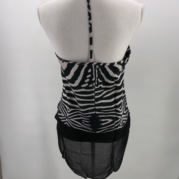 Line & Dot Revolve Street Art Inspired Zebra Tank - Picture 3 of 8